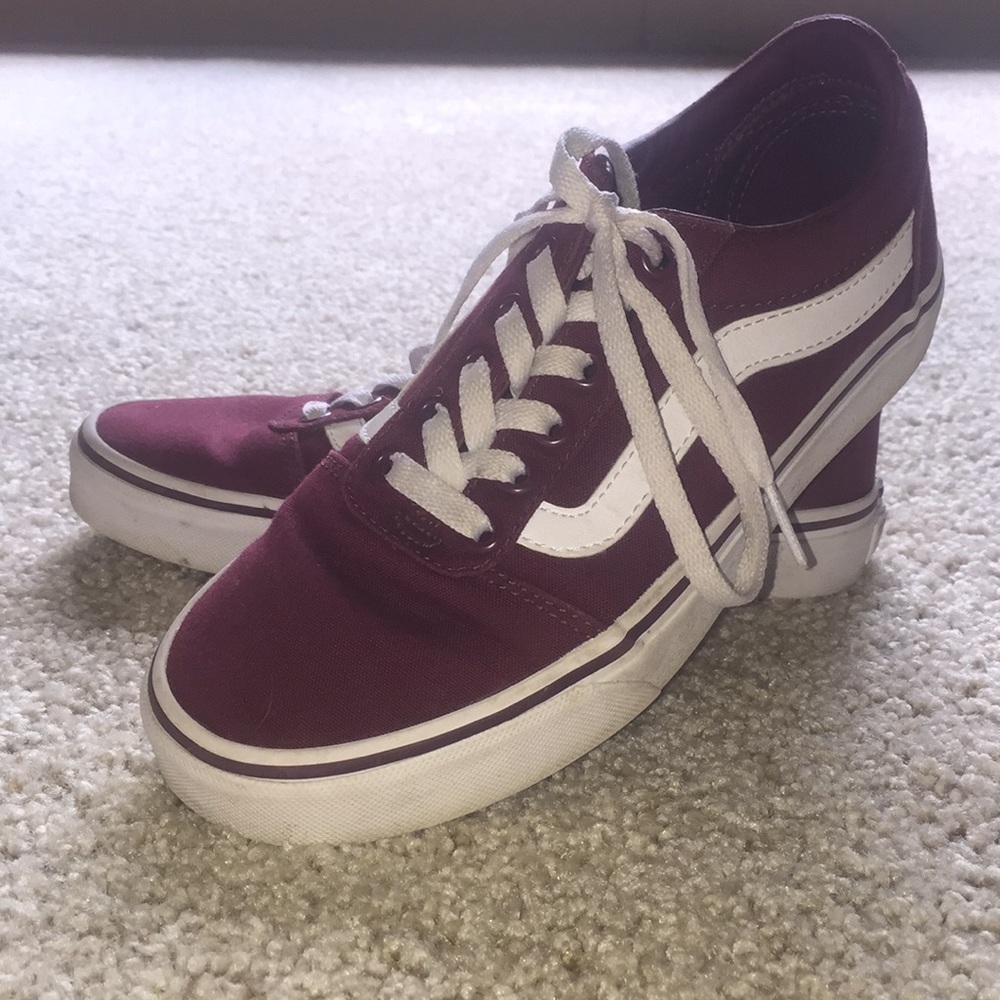 Burgundy vans